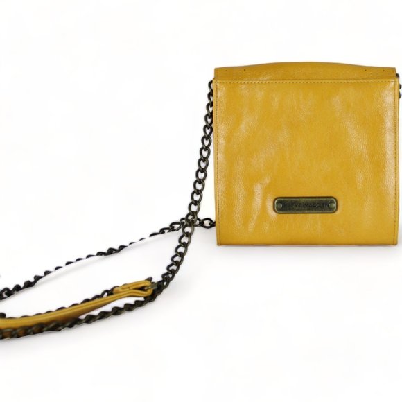 Steve Madden Small Messenger Bag Link Chain Shoulder Strap Faux Leather PU72 - Picture 4 of 9